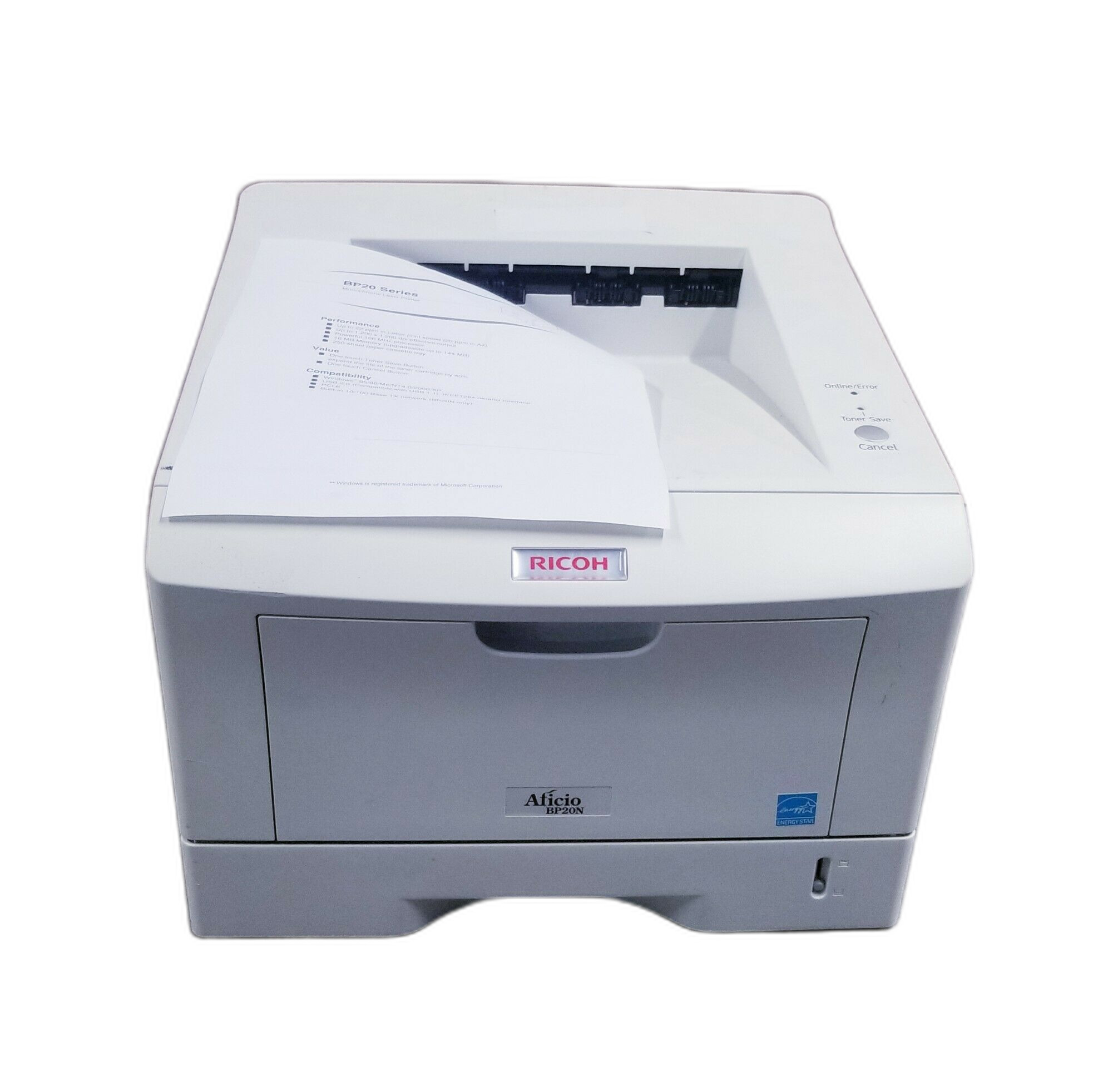 Nashua Aficio BP20 Refurbished Mono Laser Printer Nashua Aficio BP20 Refurbished Mono Laser Printer