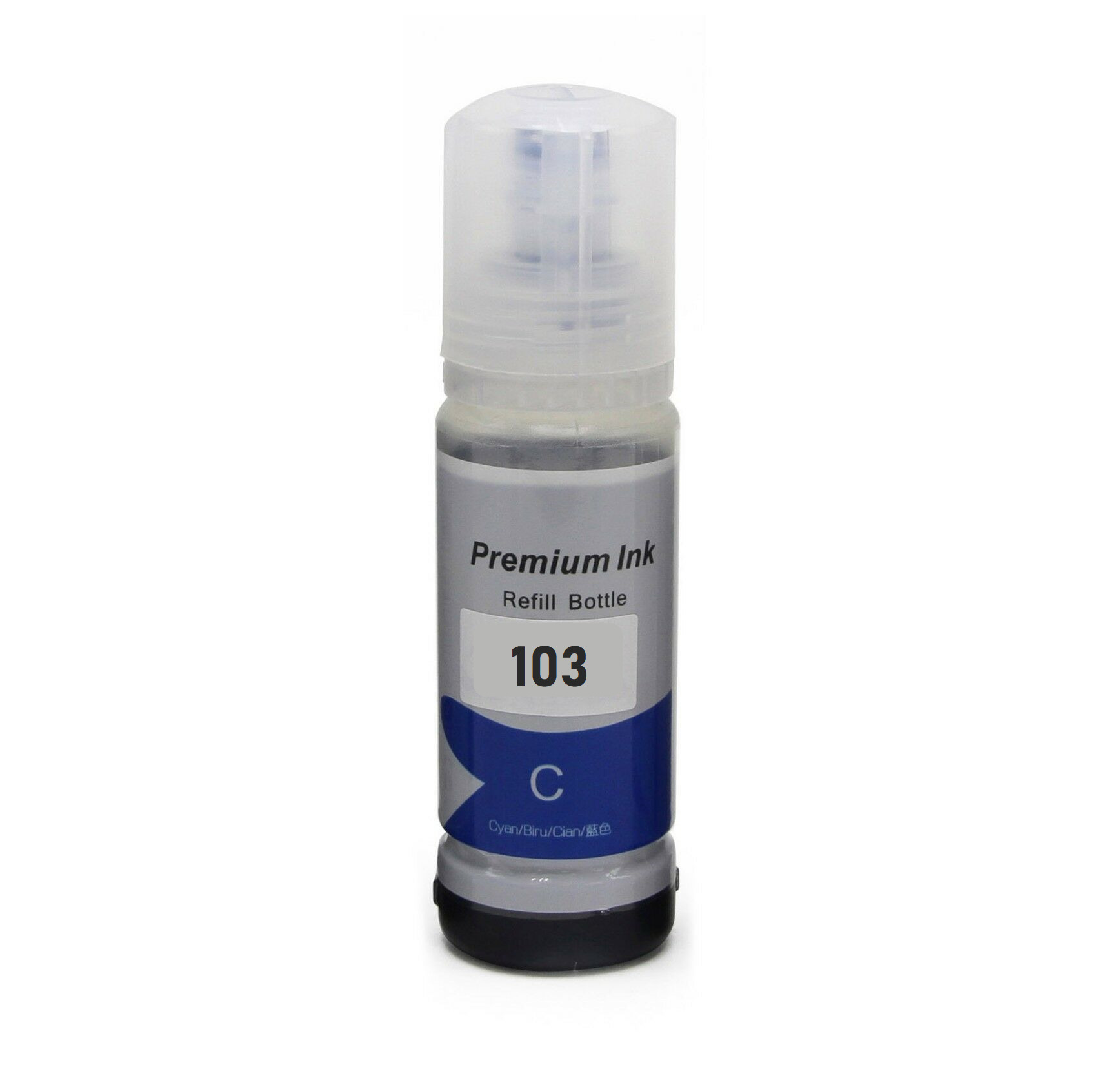 Epson 103 Cyan Generic Ink Bottle Epson 103 Cyan Generic Ink Bottle